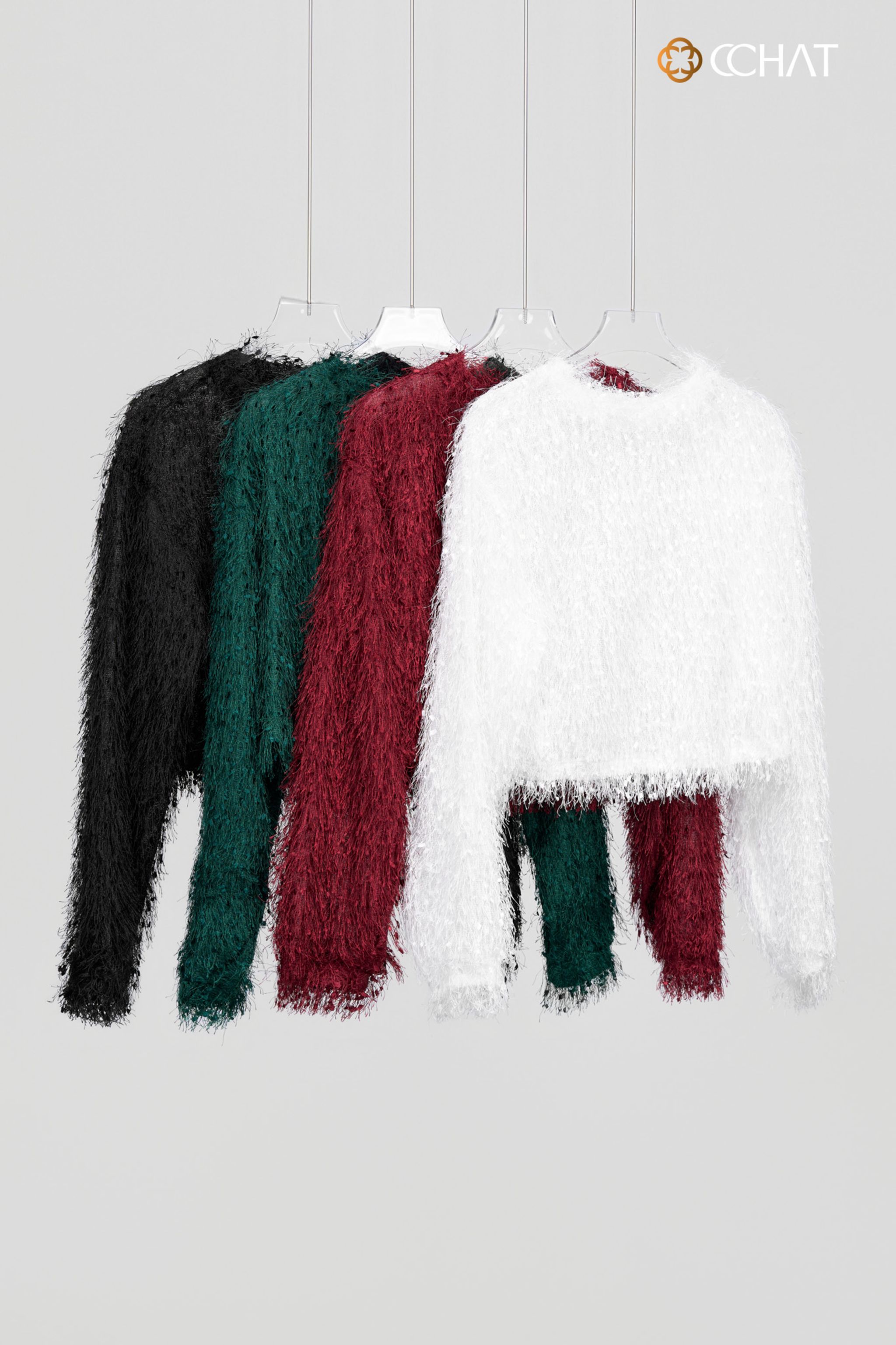 Áo cổ tròn lông kiểu