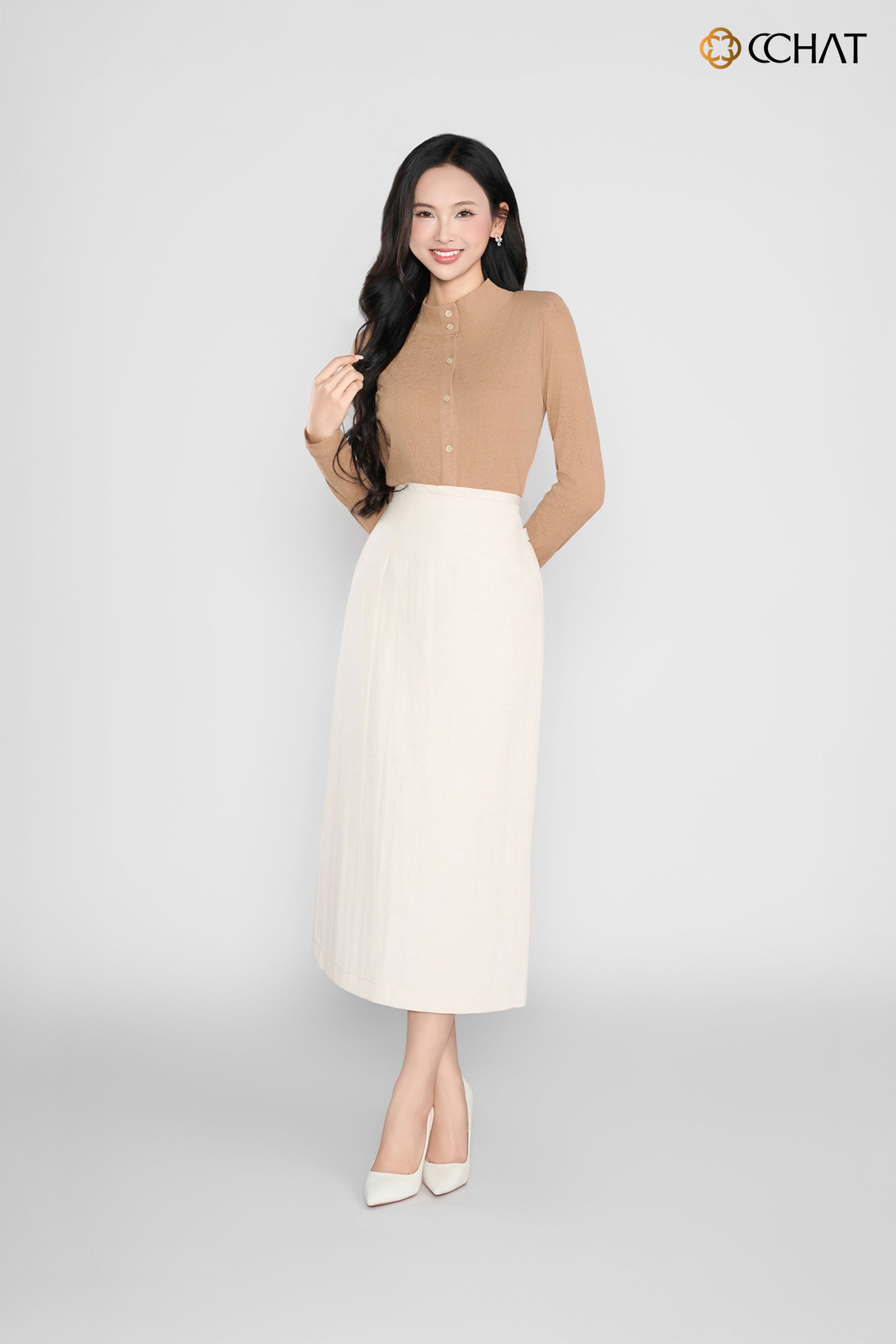 Áo thun tà vắt chéo Luni