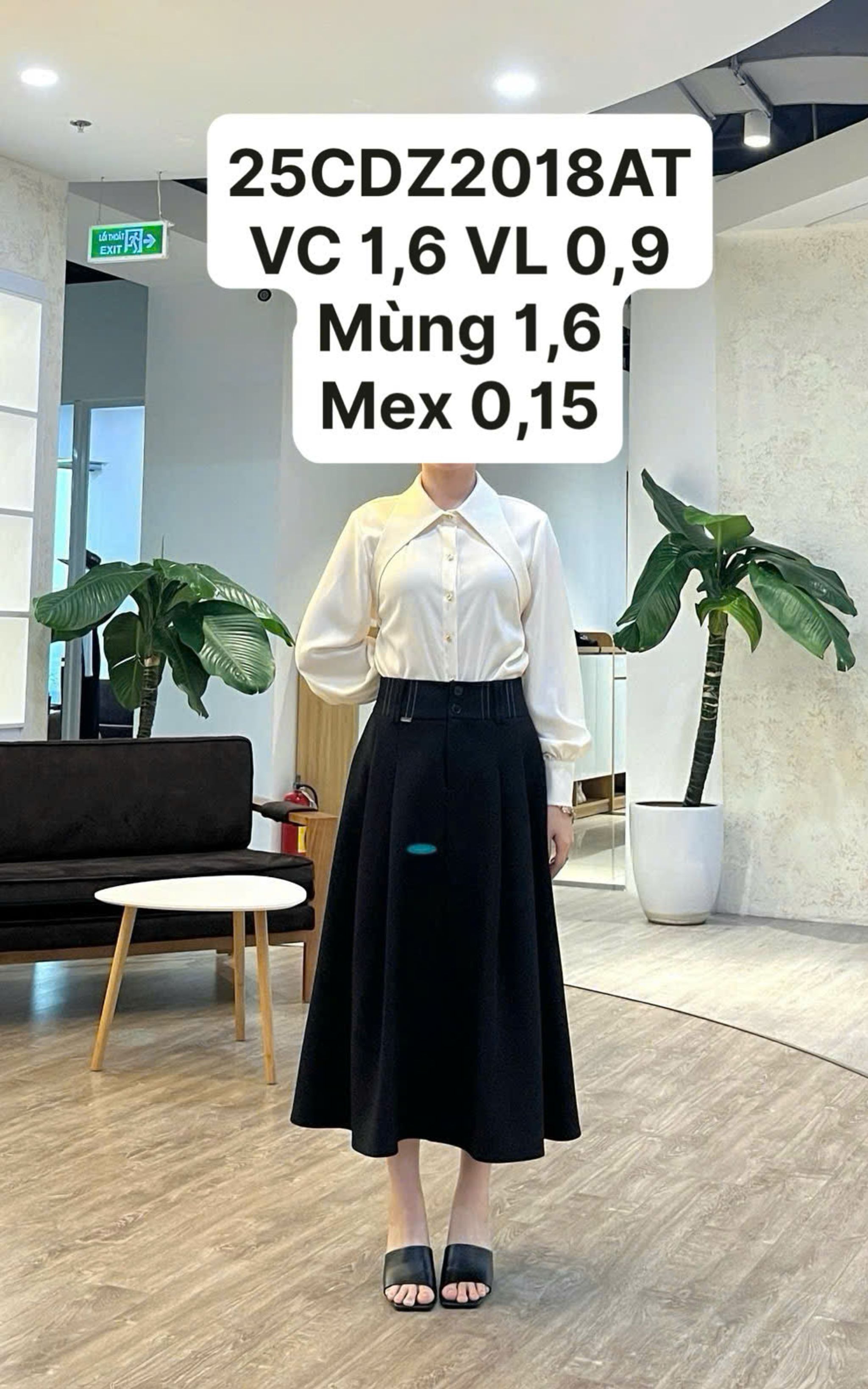 Chân váy dài Pleat