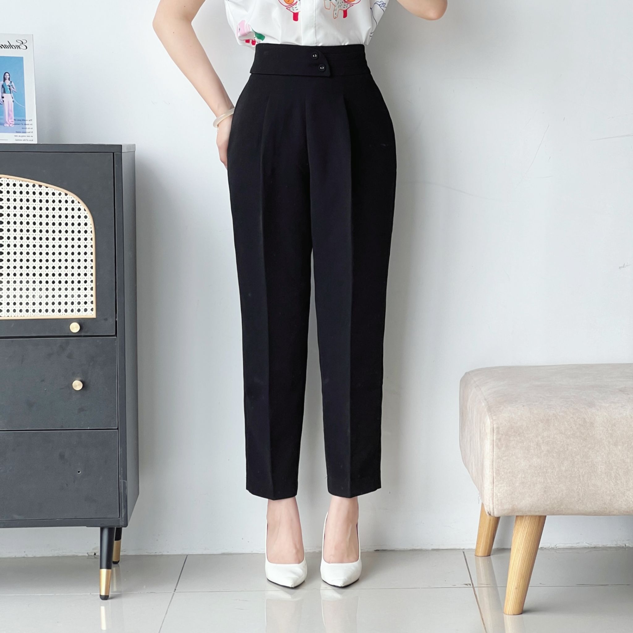 Quần cạp kiểu dáng baggy