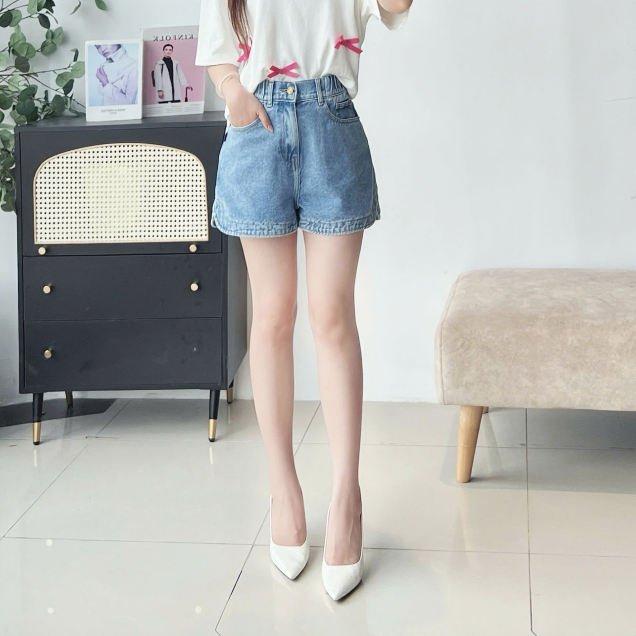 Quần sooc jeans Lilumi