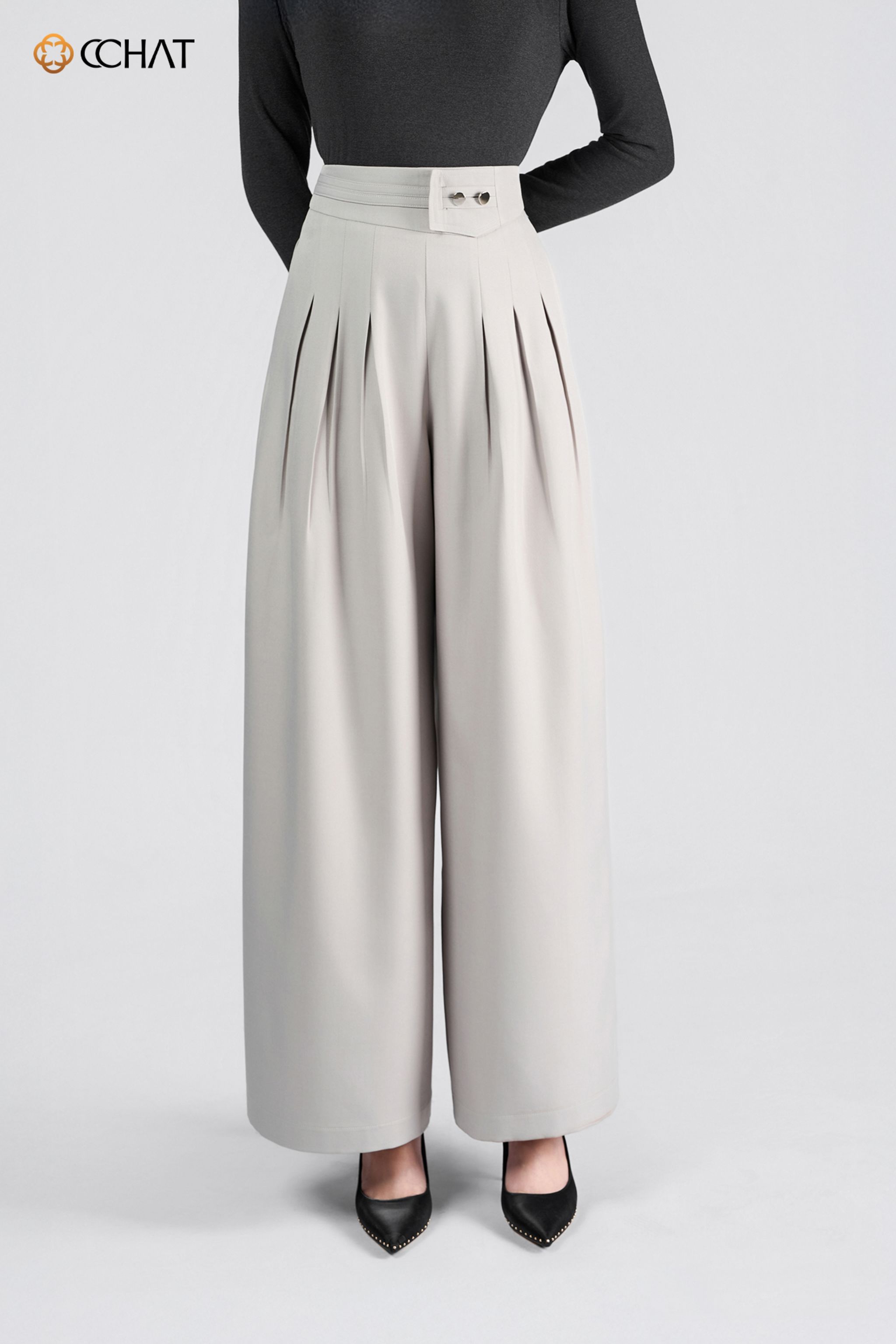 Quần xếp ly cạp kiểu