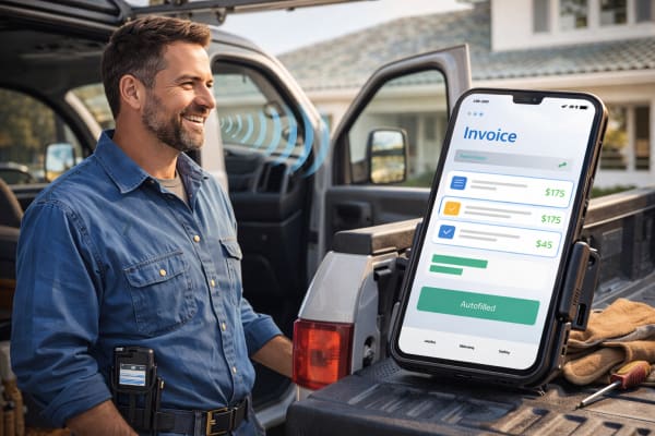 Voice to Invoice Mobile App: Hands-Free Billing for Field Service Pros