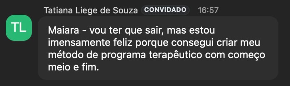 Depoimento de aluno do Workshop