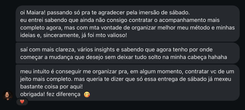 Depoimento de aluno do Workshop