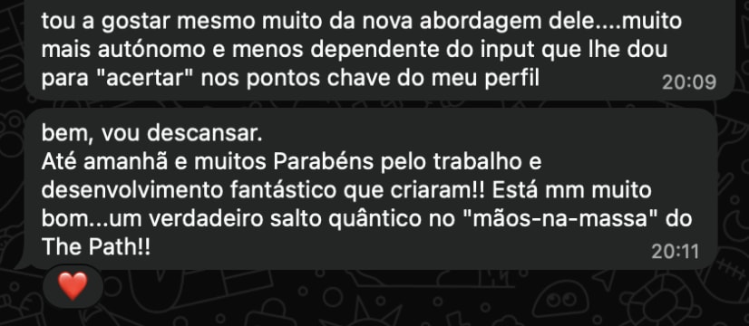Depoimento de aluno do Workshop