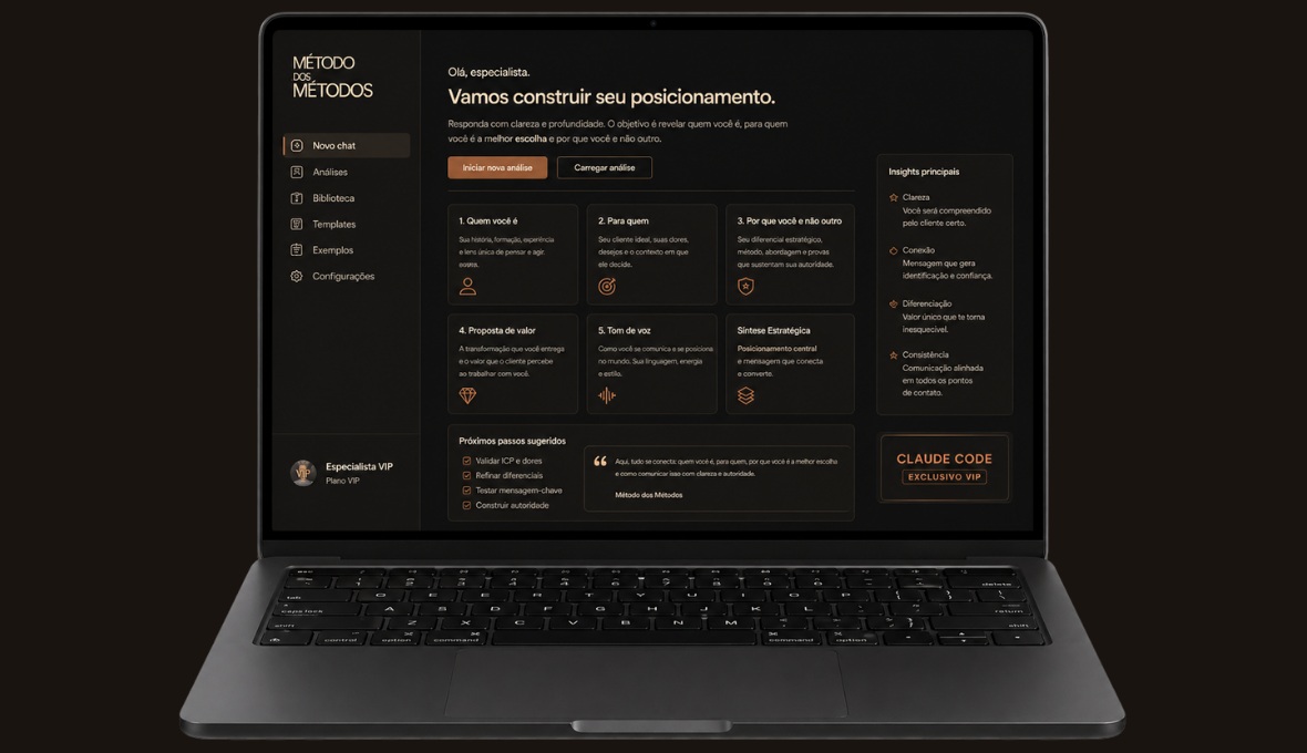 Mockup do Agente Especialista em Posicionamento