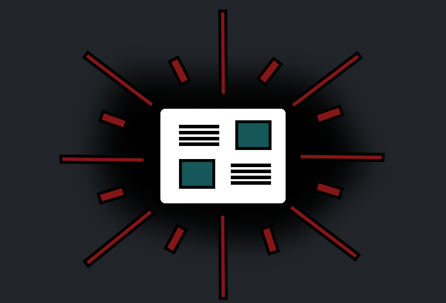 A graphic showing a completed application, shiny and new. 