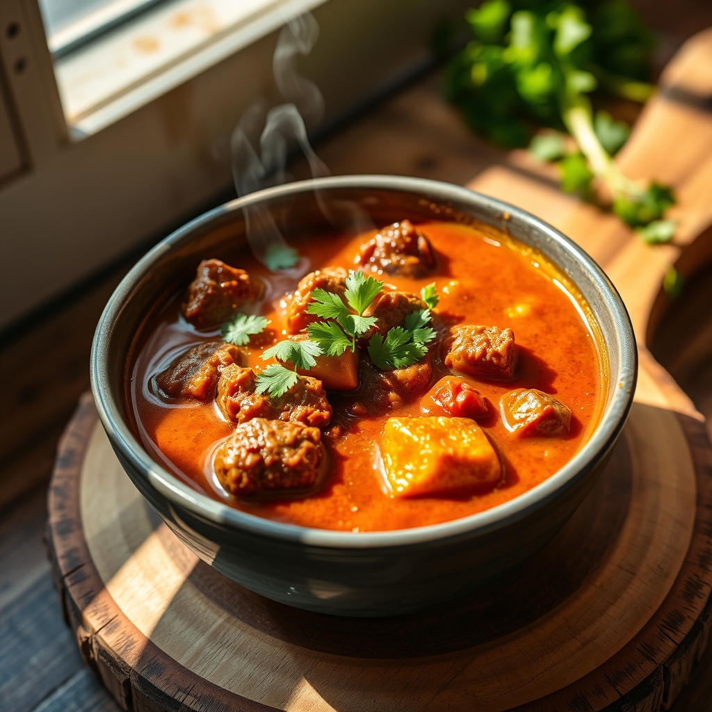 Rich and savory beef curry