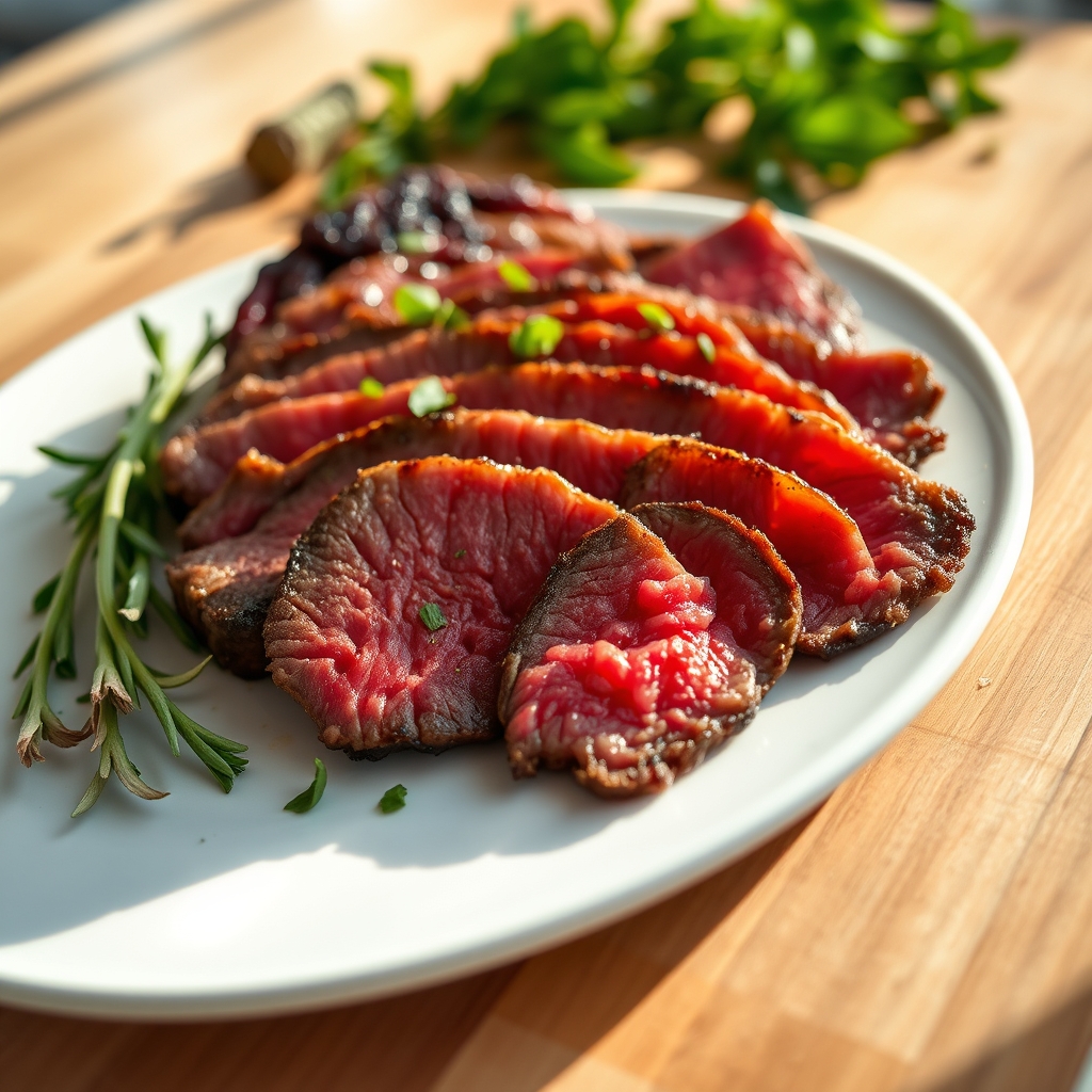 Beef Flap Steak on a Grill