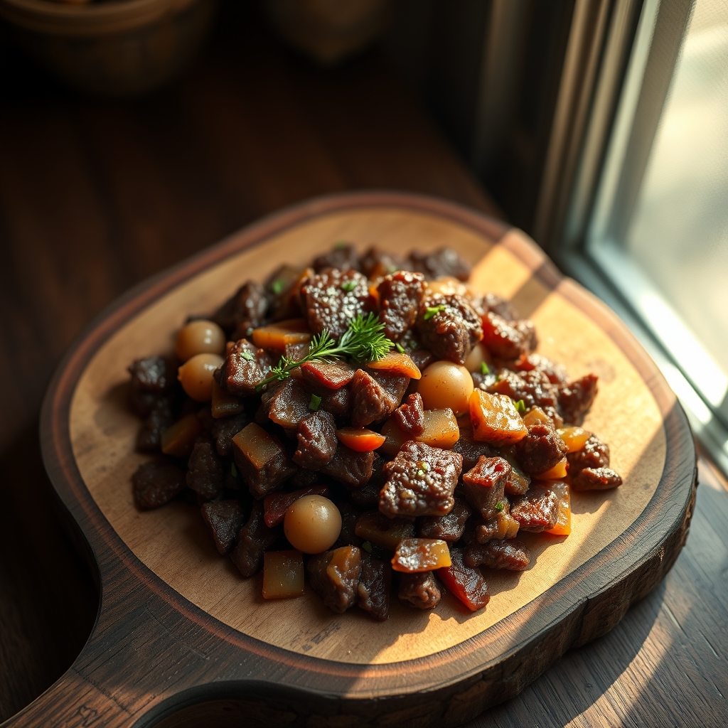 Beef Hash with Eggs