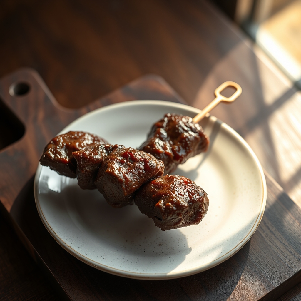 Beef Koobideh skewers served with grilled tomatoes and rice