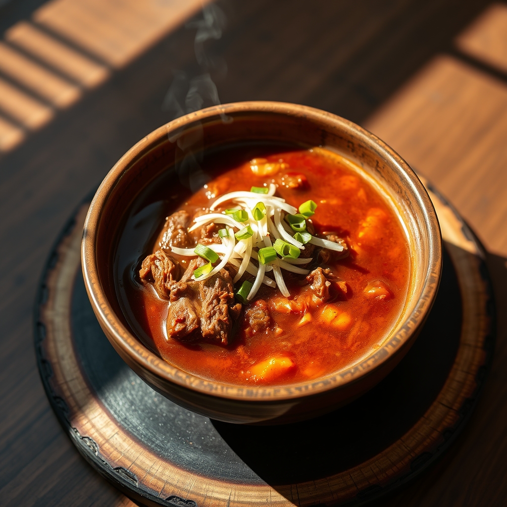 Bowl of comforting Beef Pares with rice