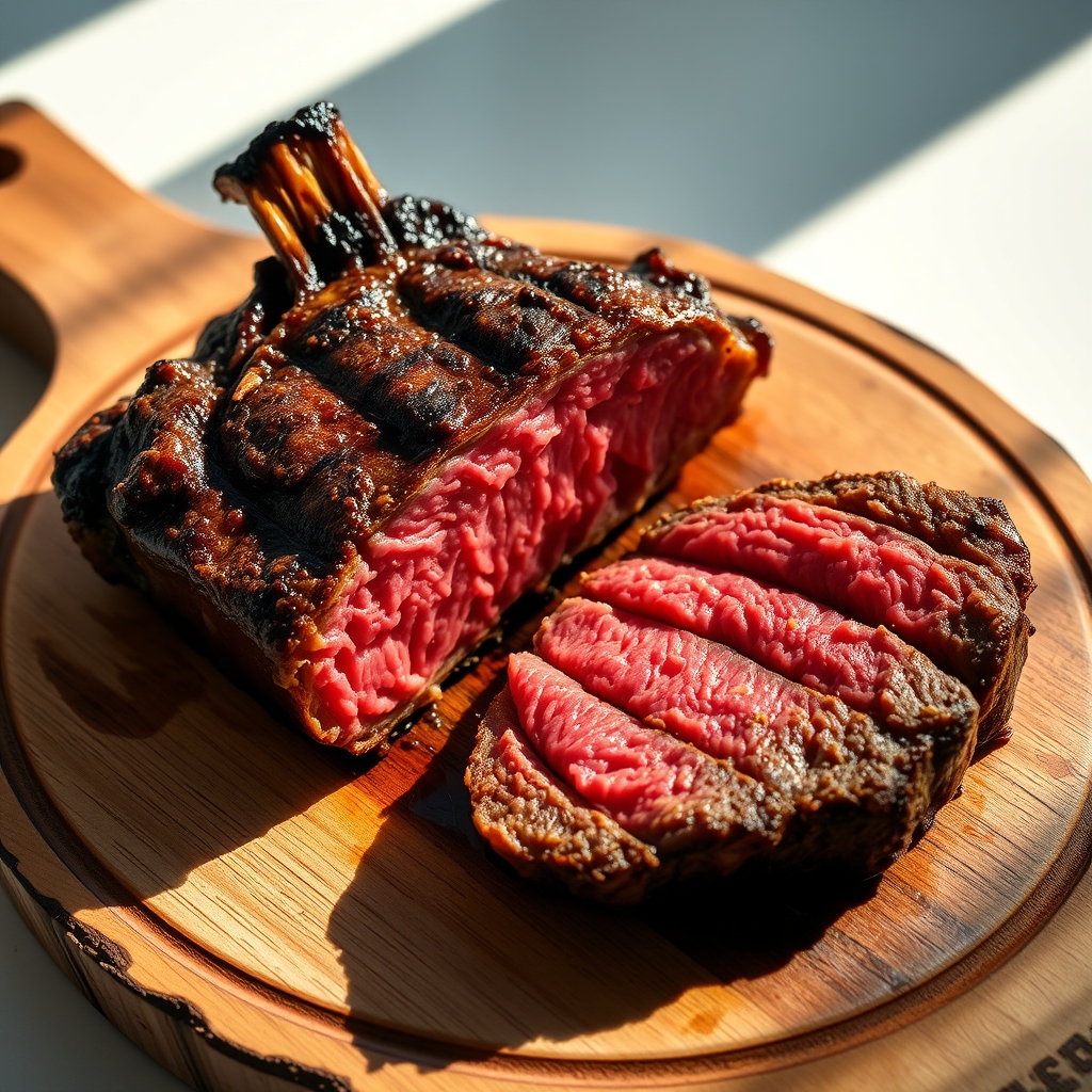 Perfectly grilled porterhouse steak
