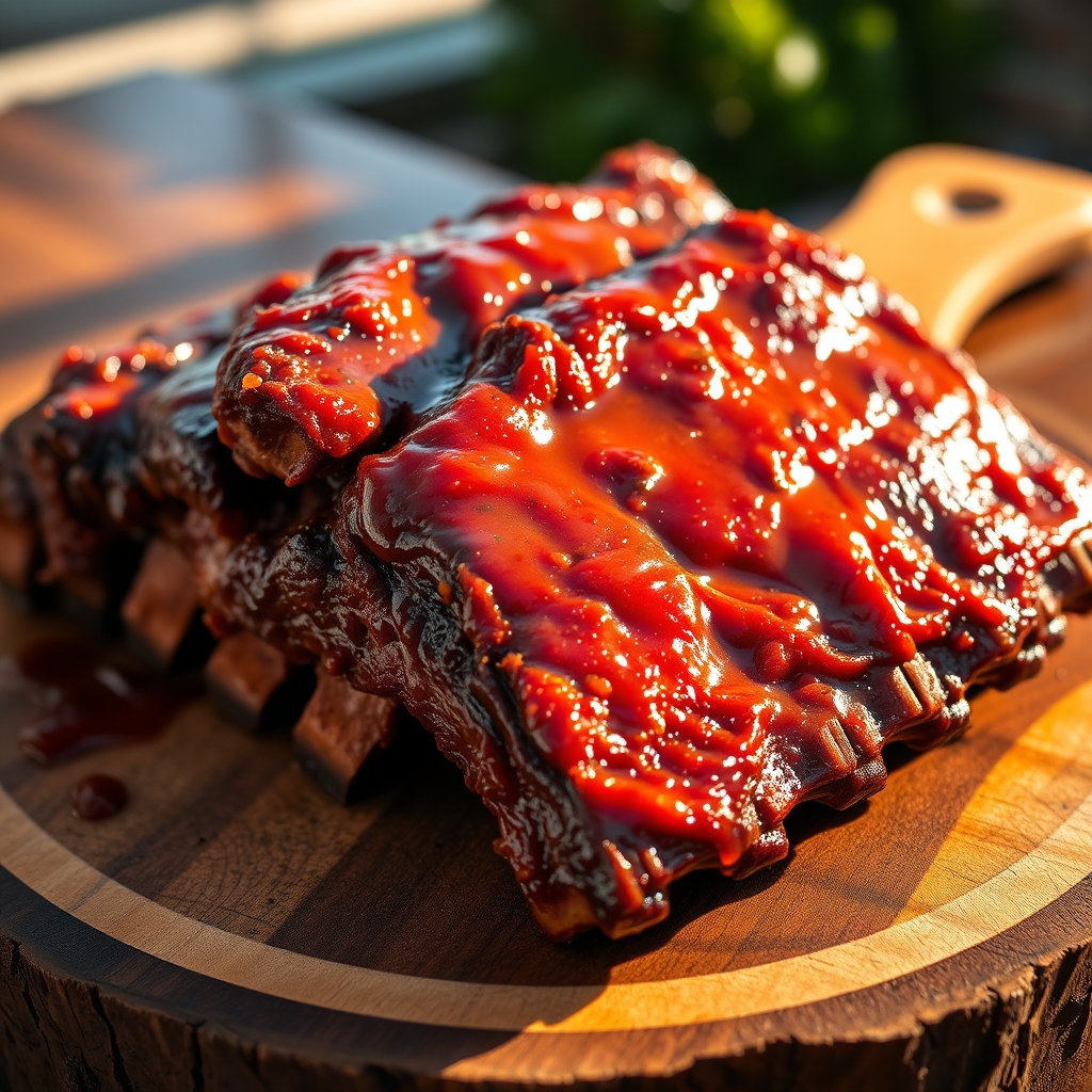 Perfectly cooked beef back ribs