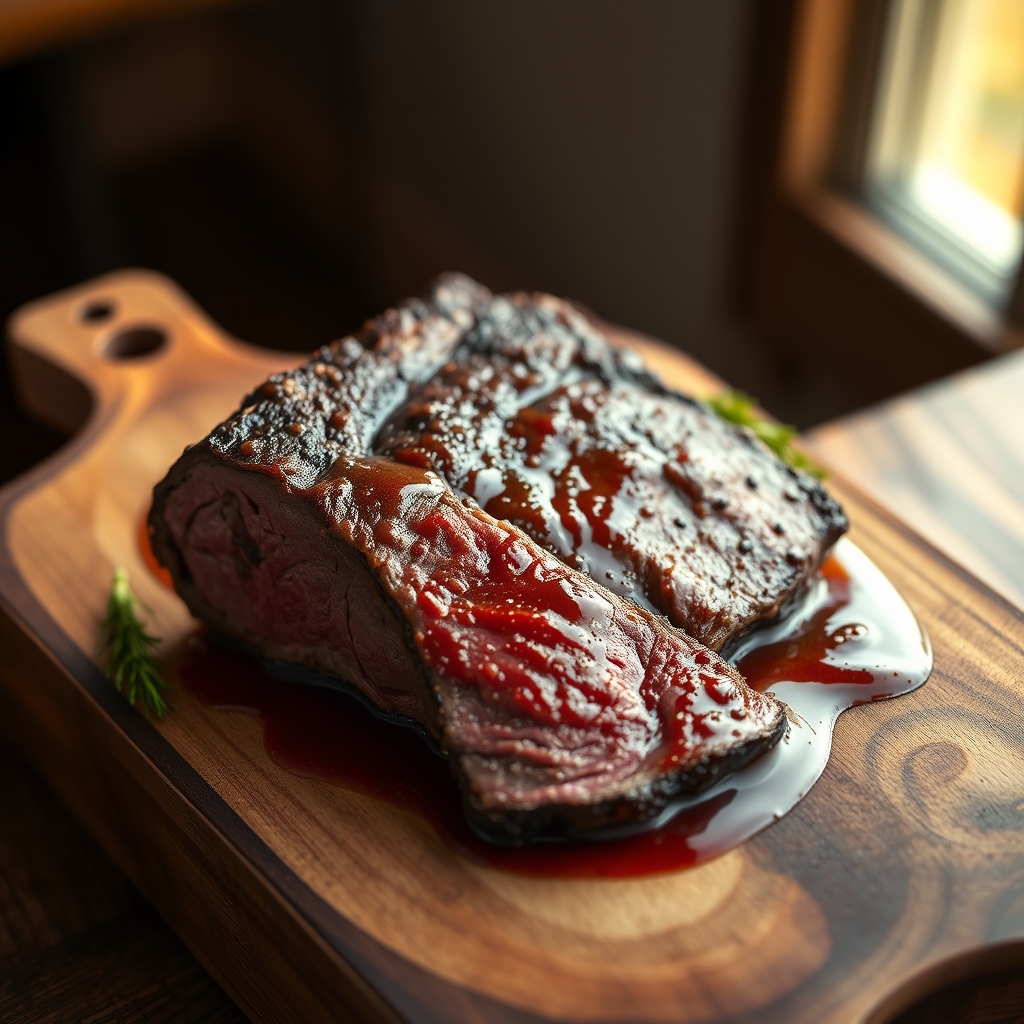 Beef sirloin chunks being seared in a pan