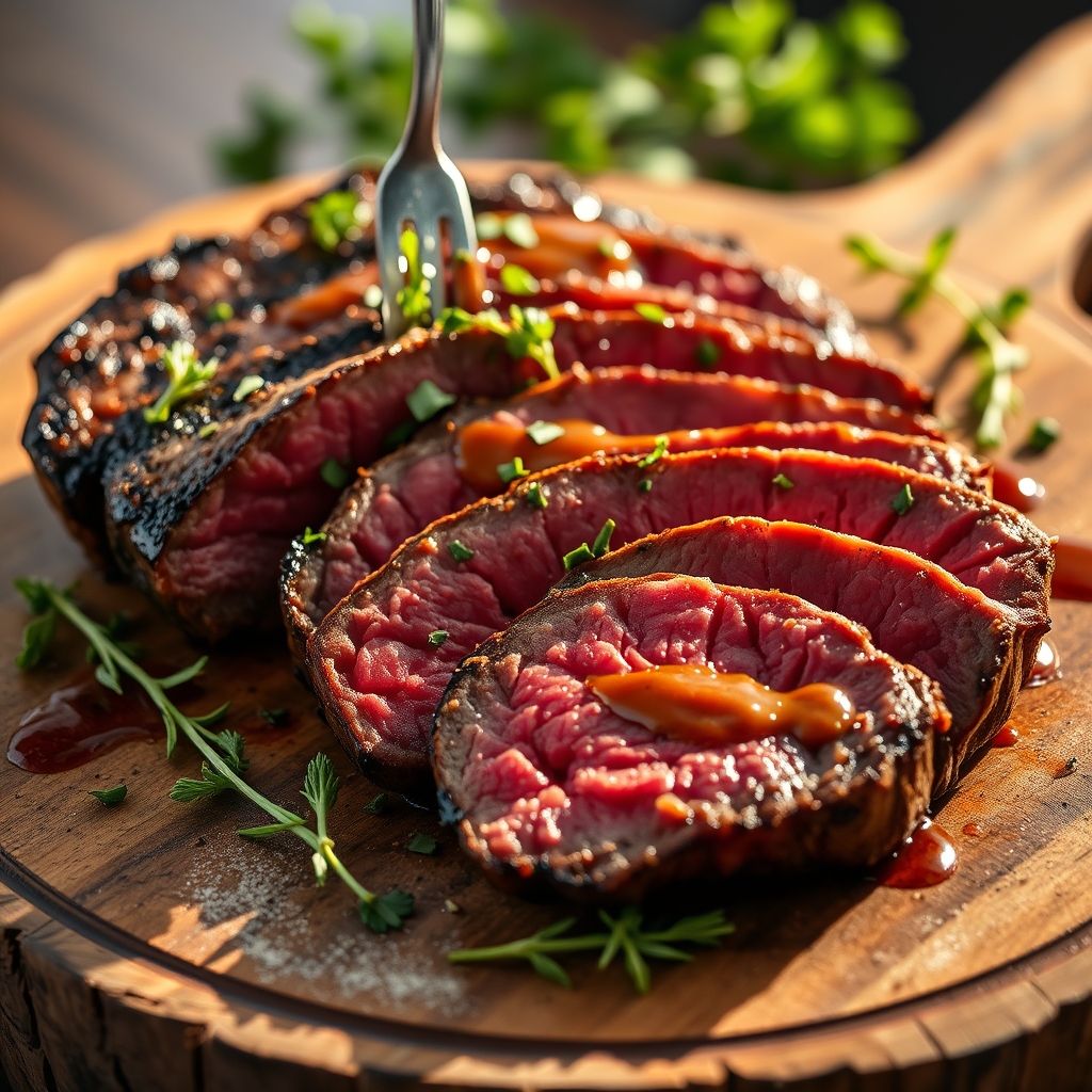 Grilled Beef Sirloin Flap Steak