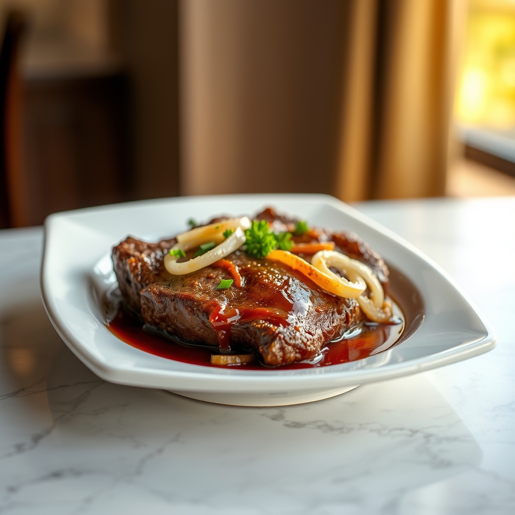 Close-up of Filipino Beef Steak