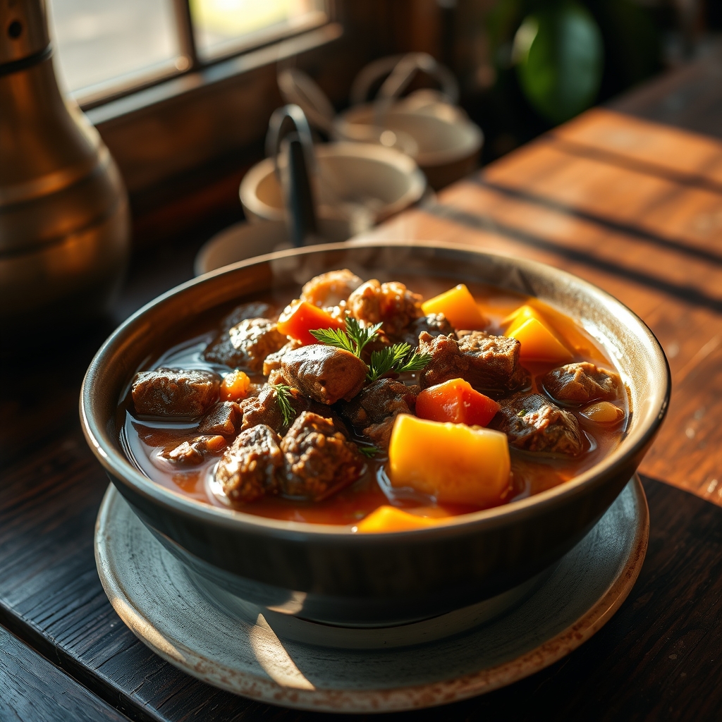 Hawaiian Beef Stew in a bowl