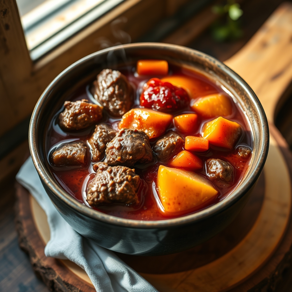 Hearty Beef Stew in a Dutch Oven