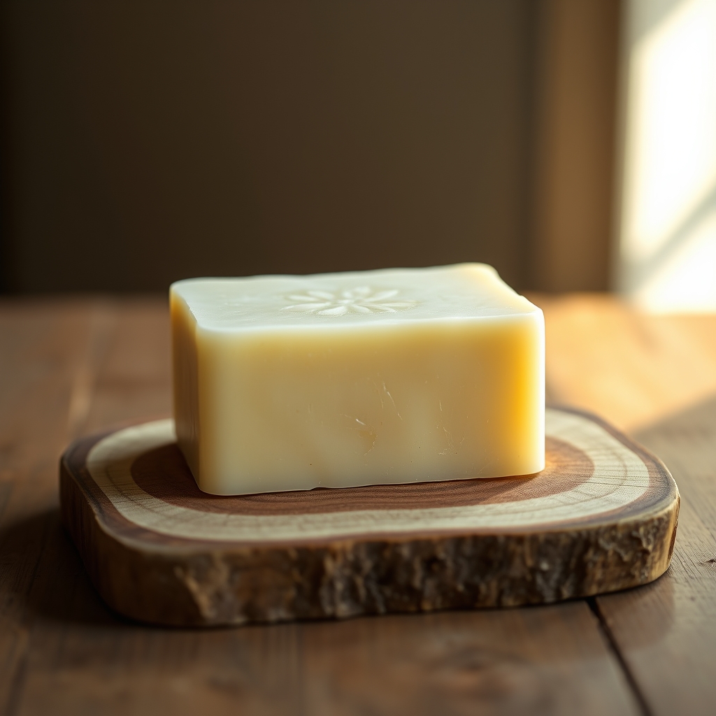 Close-up of creamy lather from beef tallow soap