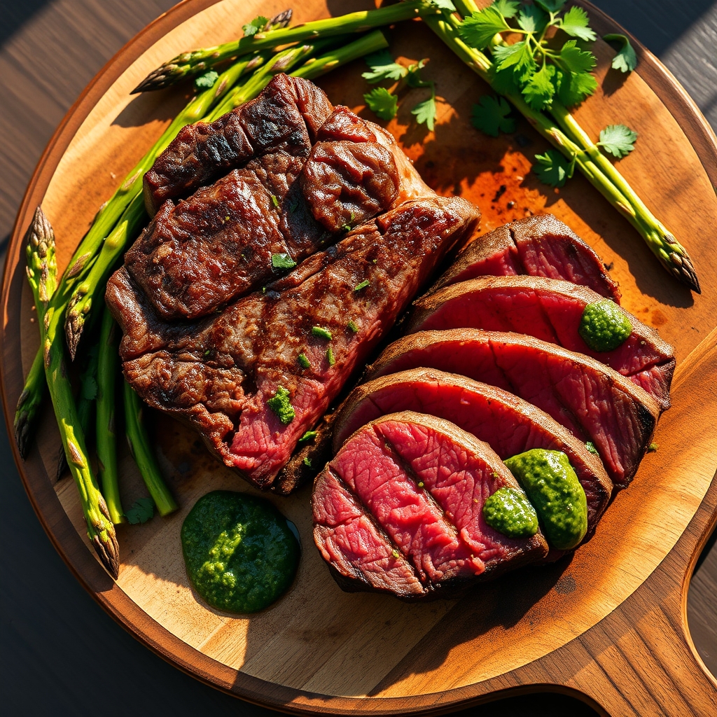 Picanha steak on a grill