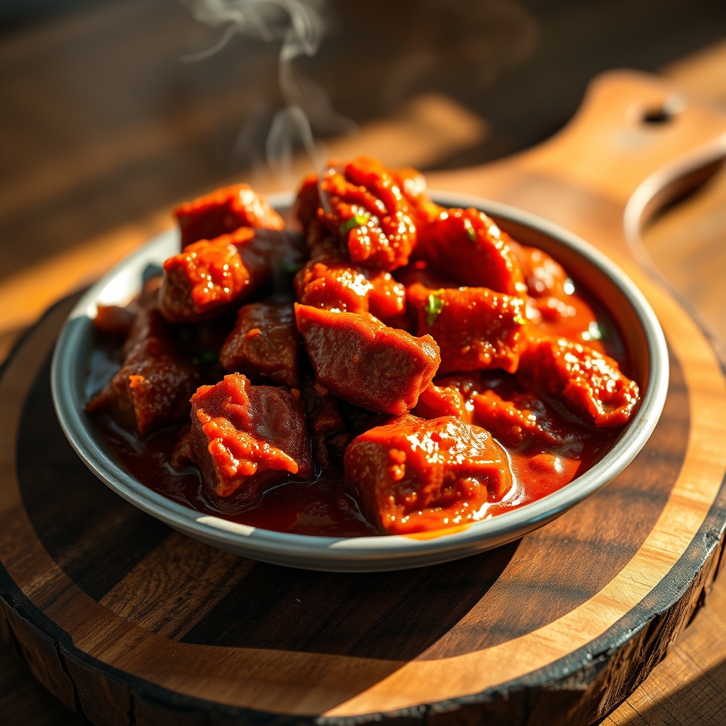 Beef Vindaloo in a serving dish