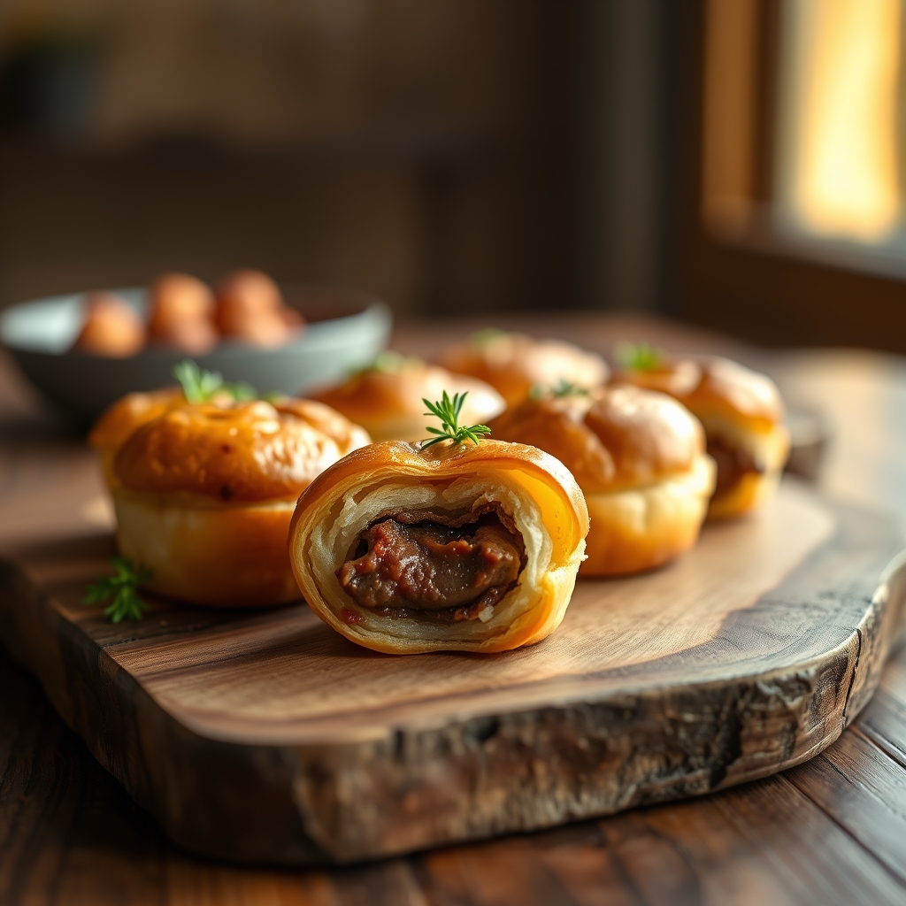 Beef Wellington Bites Assembly