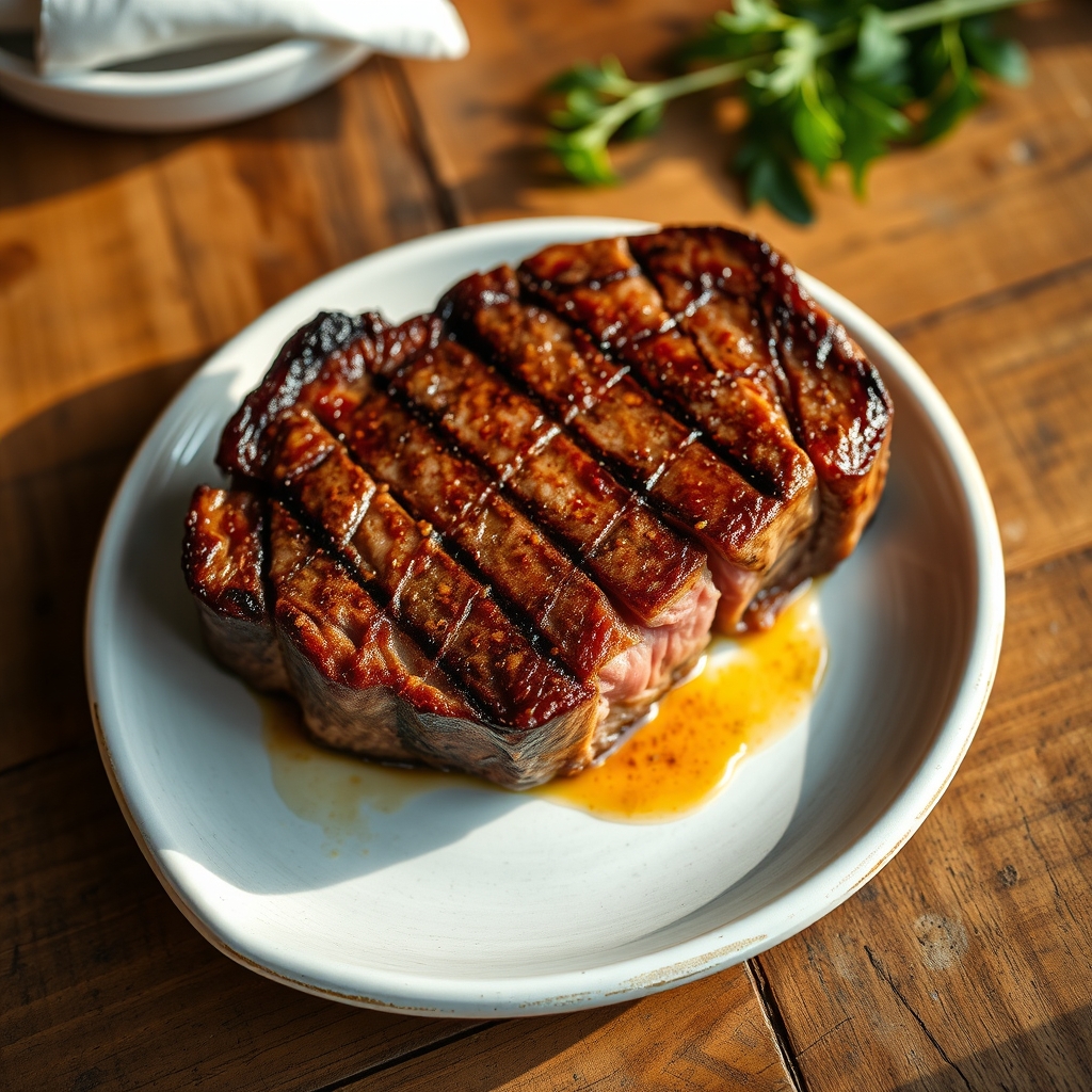 Perfectly cooked minute steak
