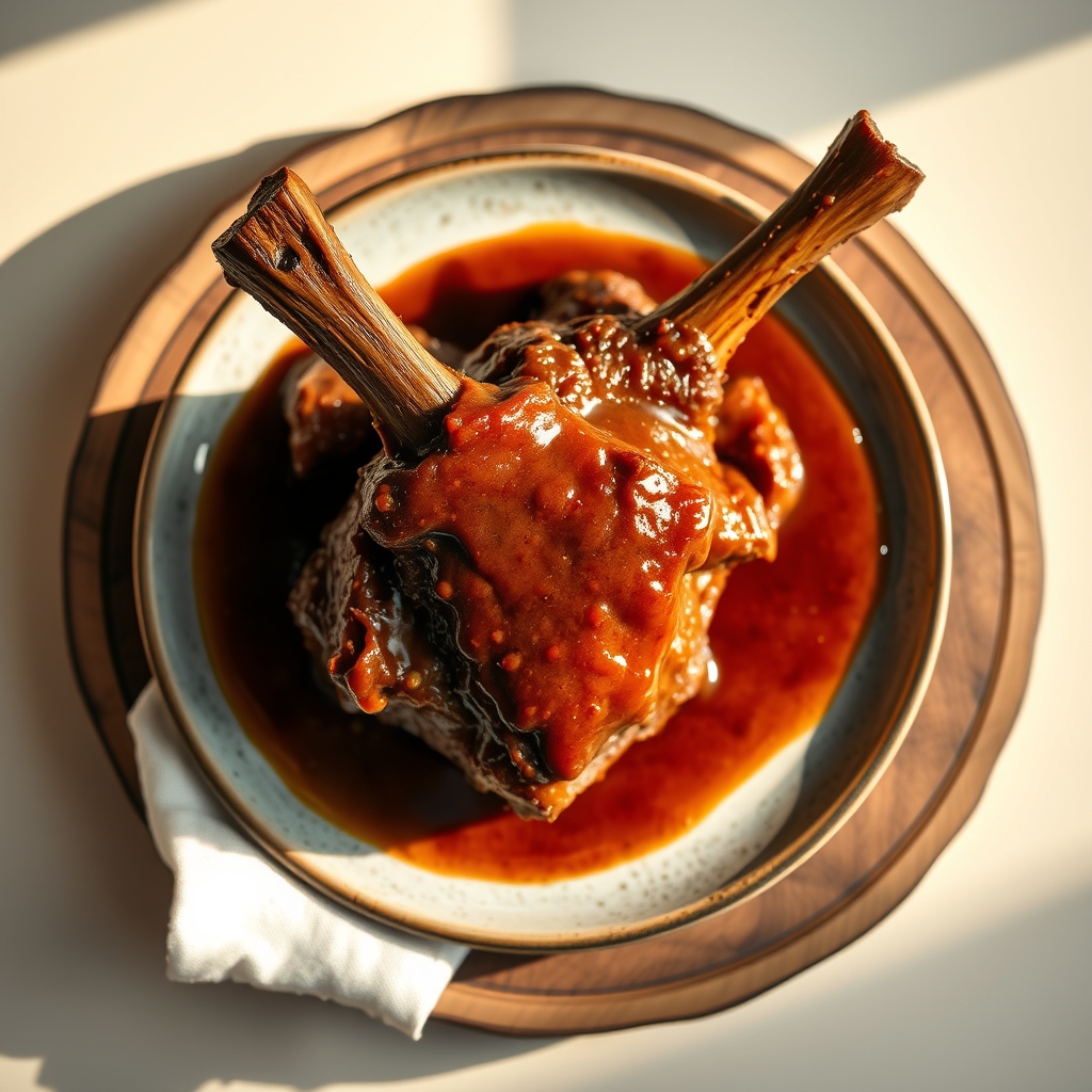 Plated Braised Beef Shank