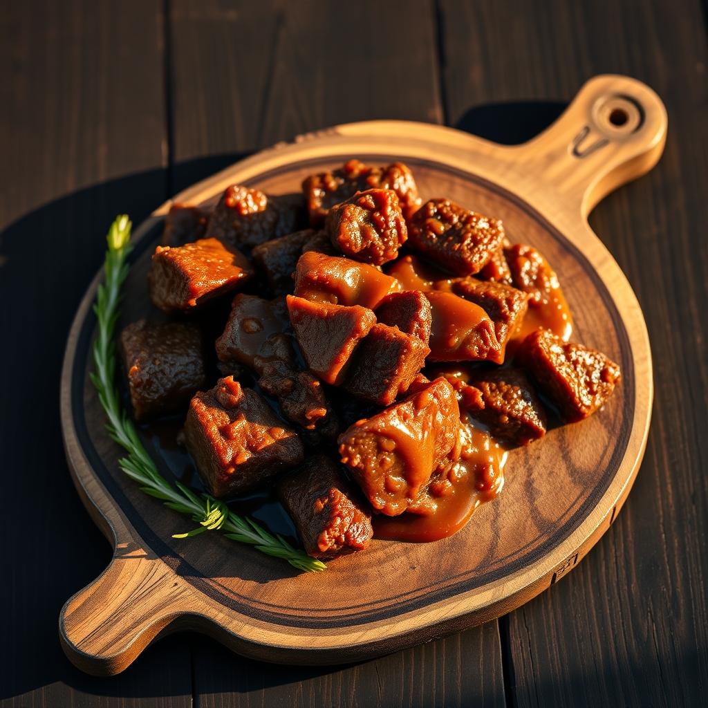 Beef being seared in a Dutch oven