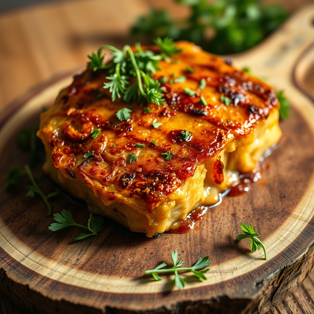 Cabbage steaks roasted to a golden brown