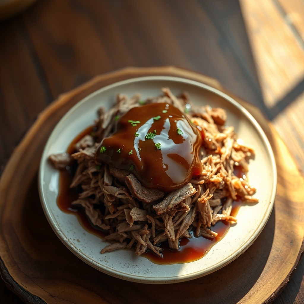 Canned Roast Beef Hash served with poached eggs