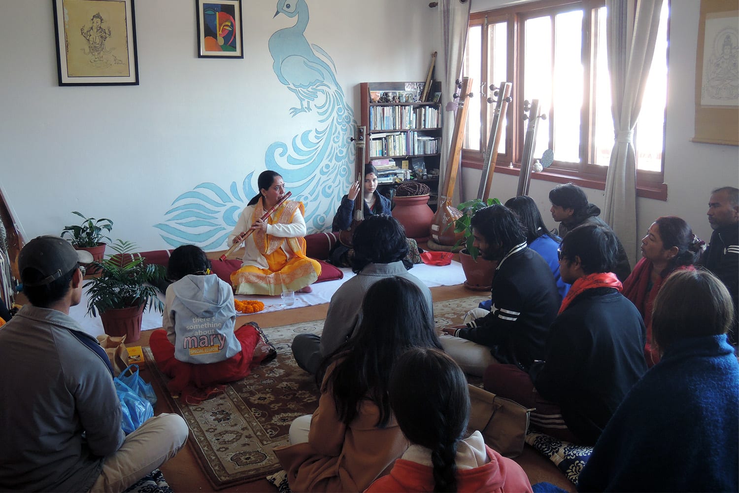 Amrita Upreti performing a flute recital at "Swar Tarangini" organized on the occasion of Guru Purnima.