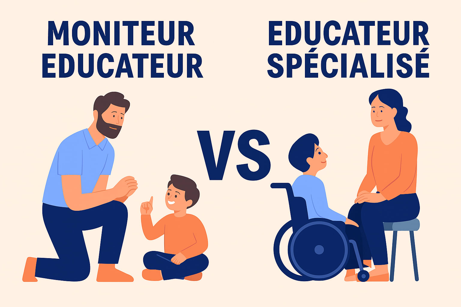 Différence entre moniteur éducateur et éducateur spécialisé : guide complet 2025