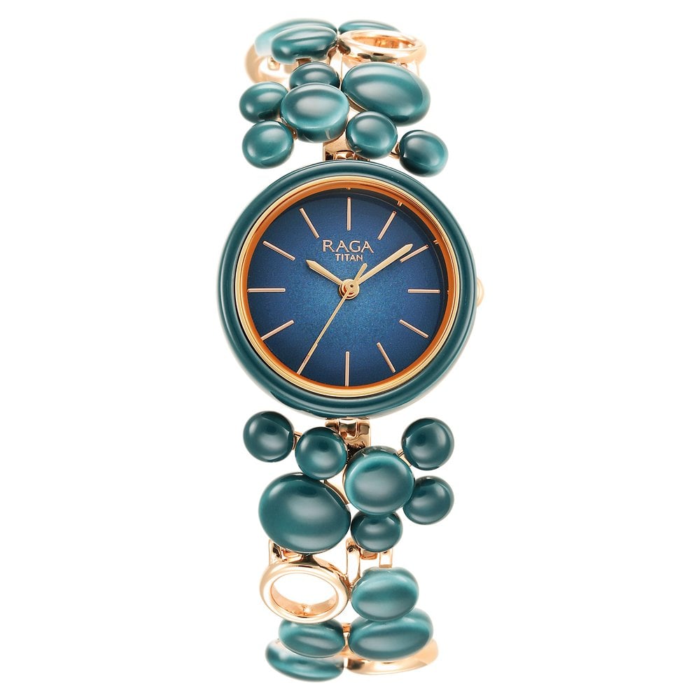 Titan Quartz Analog Blue Dial