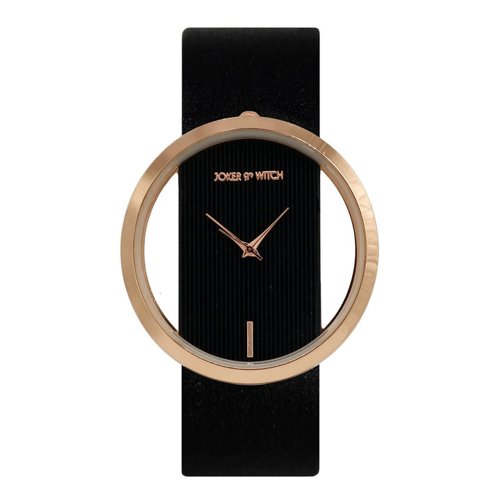 Futuristic Black Rosegold Dial Watch