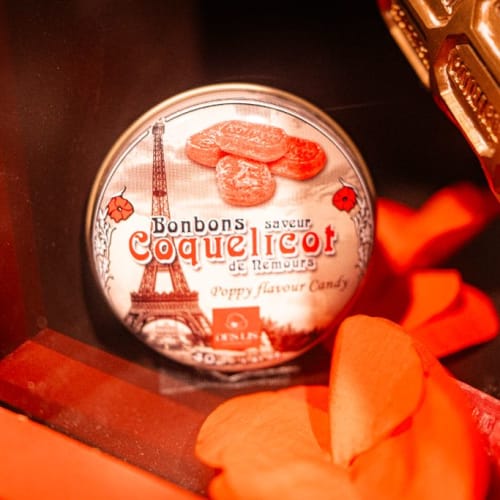 Bonbons saveur Coquelicot de Nemours (Boîte vintage)