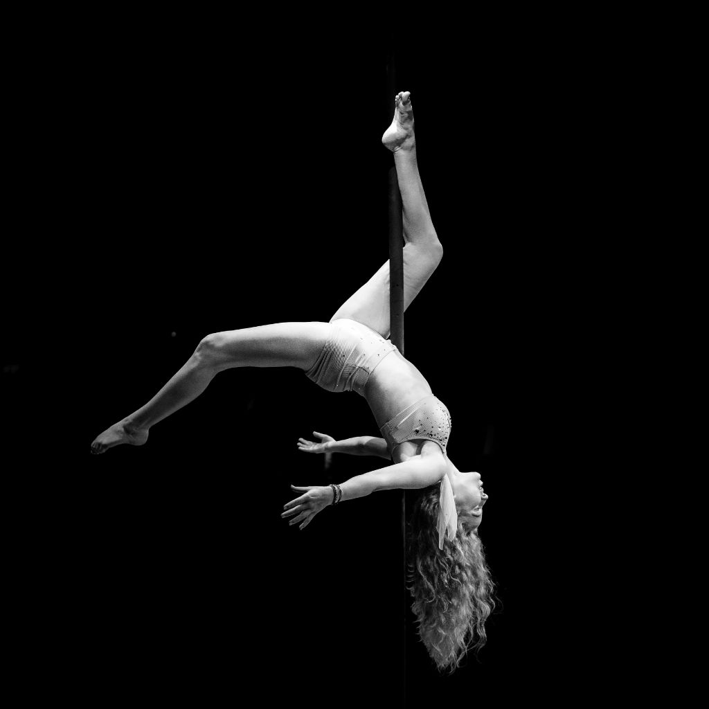Acrobatie aérienne en noir et blanc