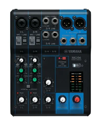 Yamaha MG06 6-Input Compact Stereo Mixer thumbnail 2