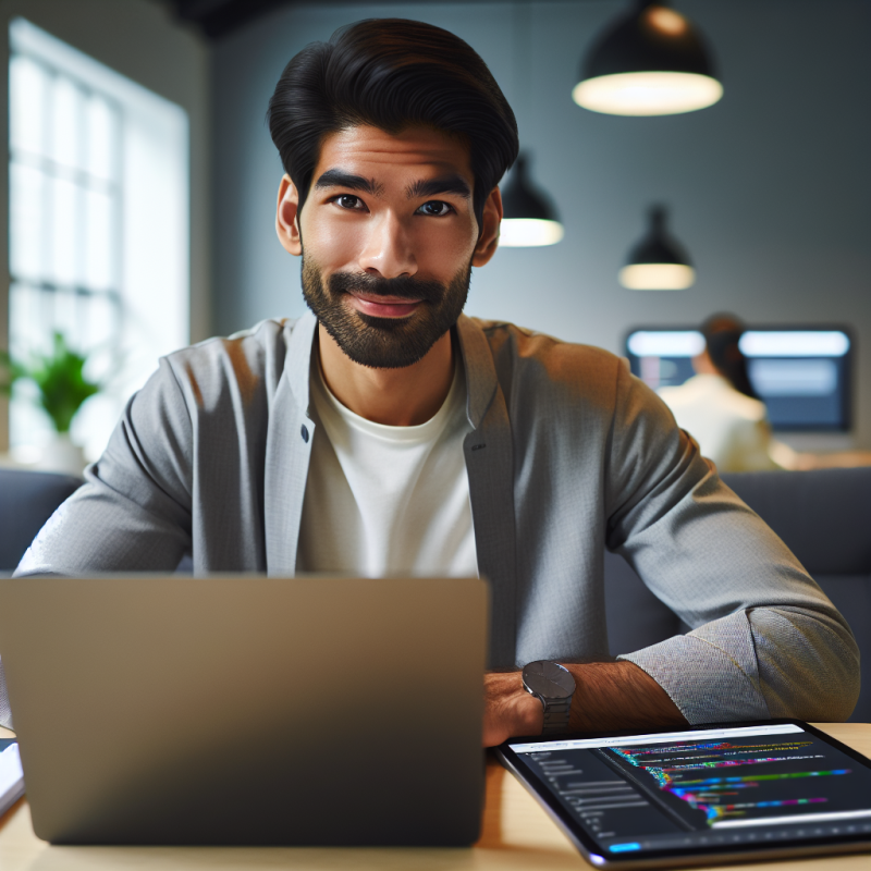 Innovative Web Development Strategies service - Professional with face visible