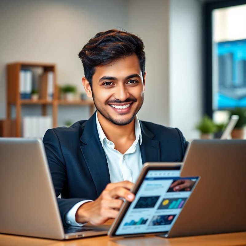 Elevate Your Digital Presence service - Professional with face visible