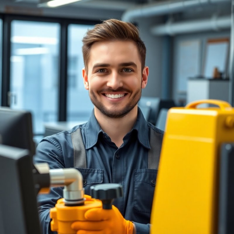 Efficient Office Plumbing Solutions service - Professional with face visible