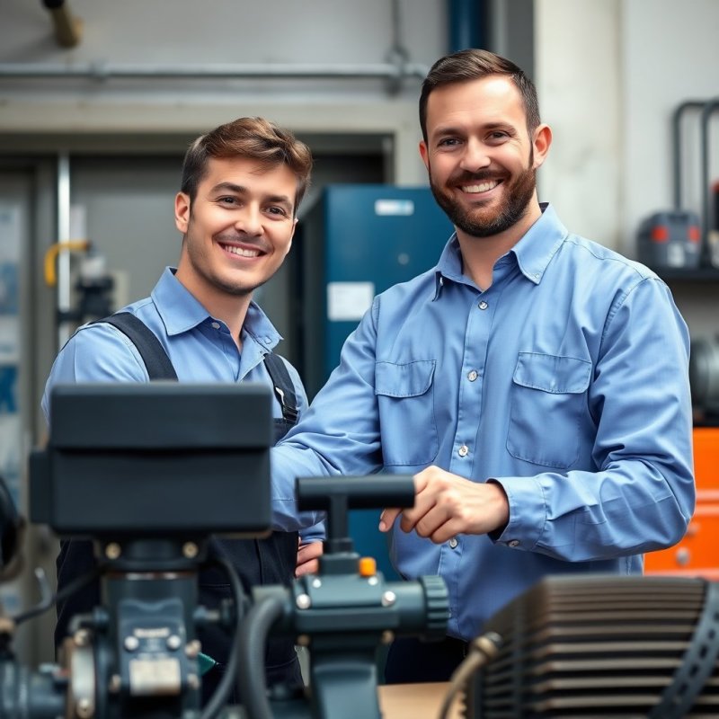 Efficient Sewage Pump Care service - Professional with face visible