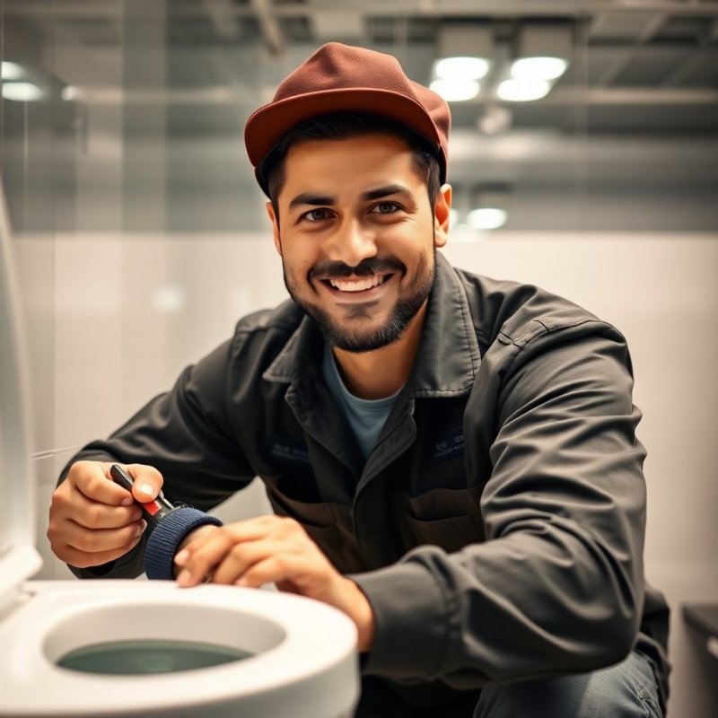 Expert Toilet Repair Solutions service - Professional with face visible