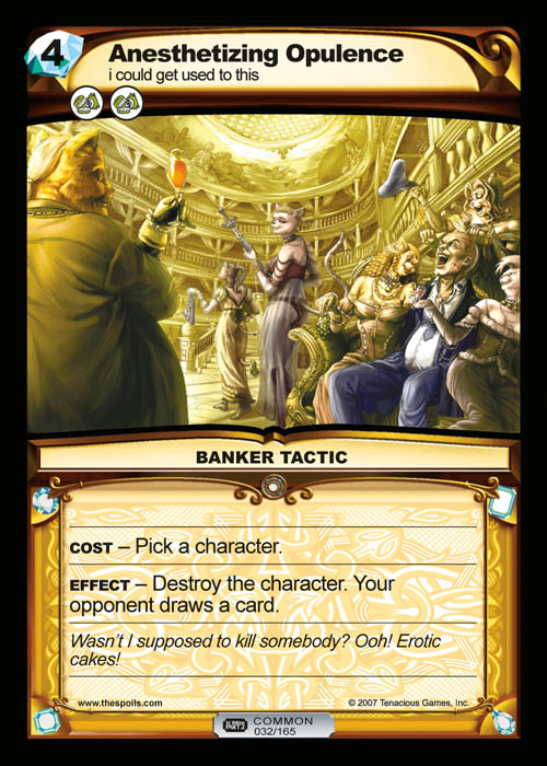 Anesthetizing Opulence