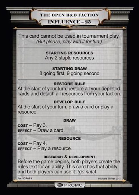 The Open R&D Faction