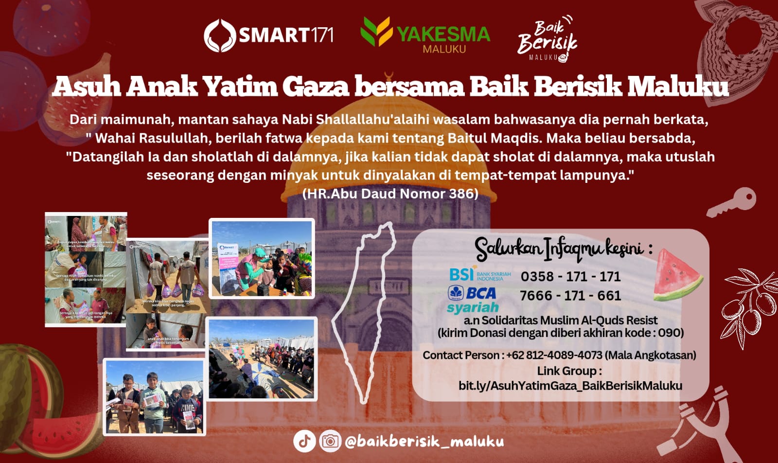 Asuh Yatim Gaza bersama Baik Berisik Maluku