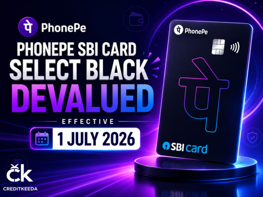 PhonePe SBI Card SELECT BLACK Devalued: Insurance Rewards Capped at ₹5,000 Spend, Online Rewards Cut by 50%