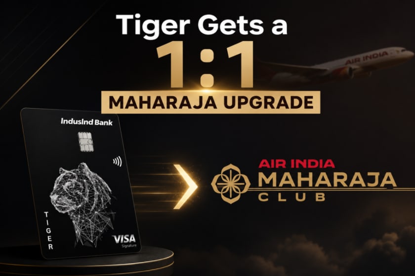 IndusInd Tiger Credit Card Gets a Major Upgrade: Air India Maharaja Club Transfer Ratio Improved to 1:1